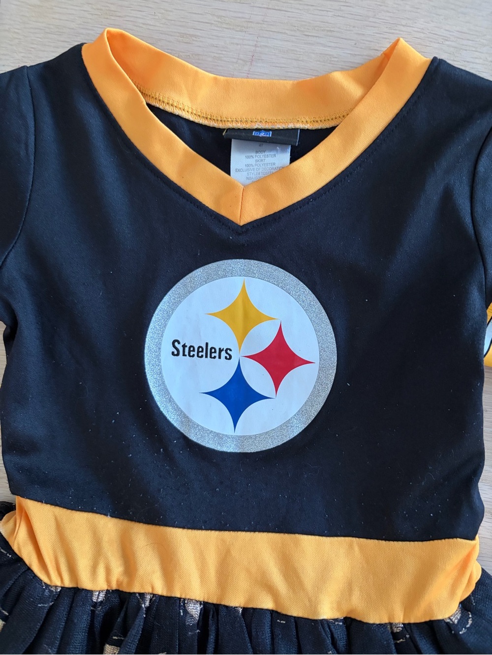 NFL Girls Black and Gold Steelers Tutu game day Dress - Picture 3 of 4